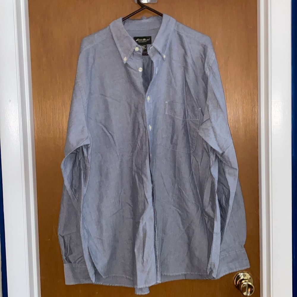 Eddie Bauer mens button down dress shirt XLT
